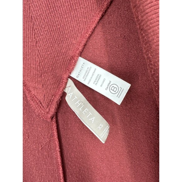 Athleta Nirvana Wear Two Ways Wrap Drape Cardigan Burgundy Size XS - Picture 4 of 10